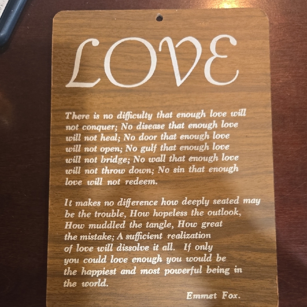 Wooden Love Wall Decor Plaque